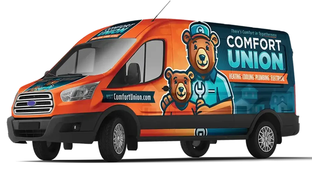 Comfort Union work vehicle showcasing professional furnace and HVAC support in Calgary