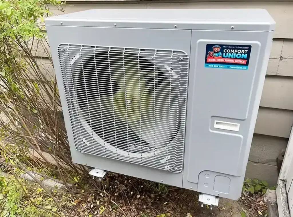 High-efficiency heat pump unit set up by Comfort Union
