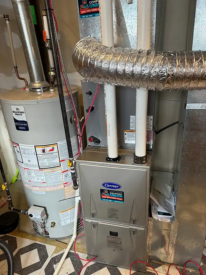 Carrier Furnace installed by Comfort Union in Calgary, NW