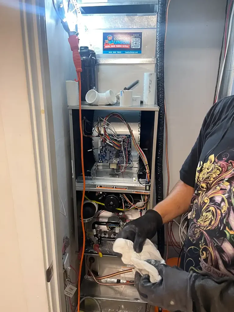 Furnace repair service in Calgary, AB by Comfort Union