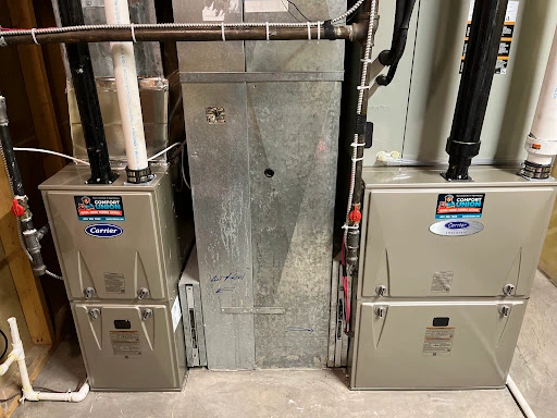 Comfort Union HVAC installing heat pump system in Calgary residence