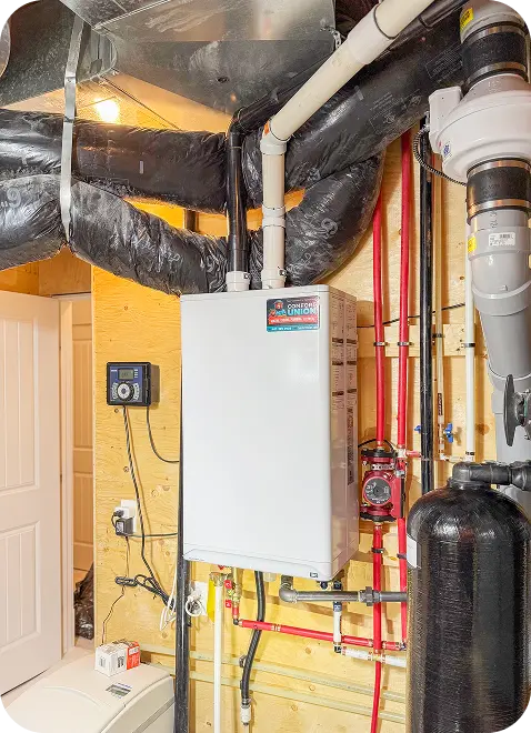 Trusted Comfort Union team providing home boiler services