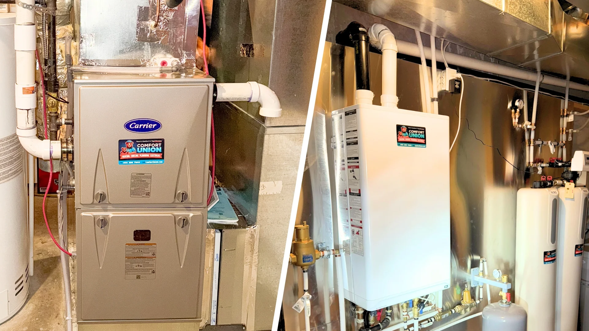 Furnace and ac installed by Comfort Union in Calgary