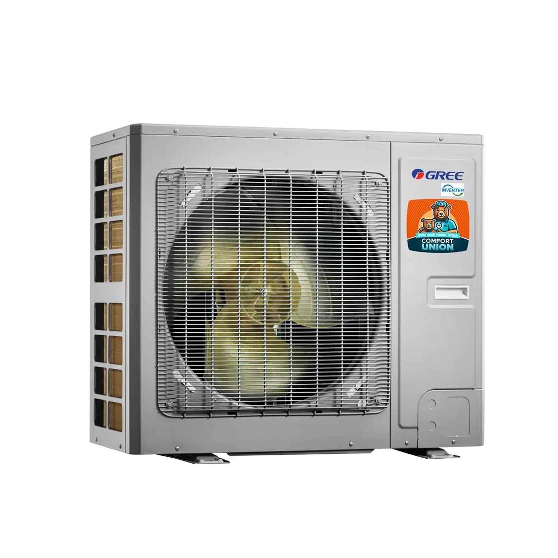 Gree FLEXX all-electric cold-climate heat pump with SEER2 up to 20, offered by The Comfort Union in Calgary.