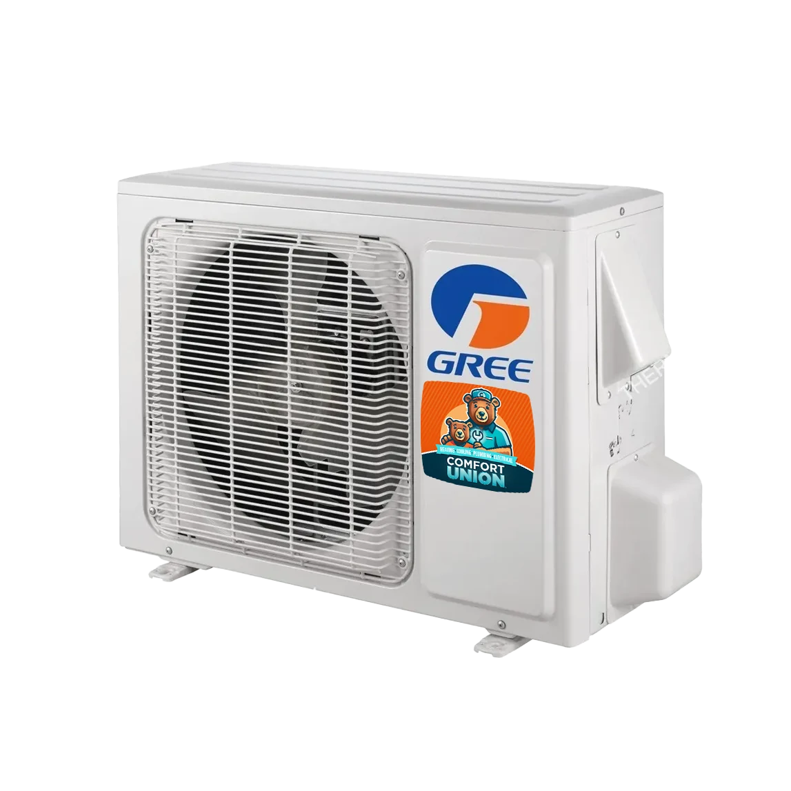 Gree VIREO+ high-efficiency ductless mini-split system for zoned heating and cooling in Calgary, provided by The Comfort Union.