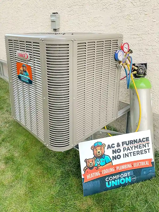 AC installation by Comfort Union in Calgary