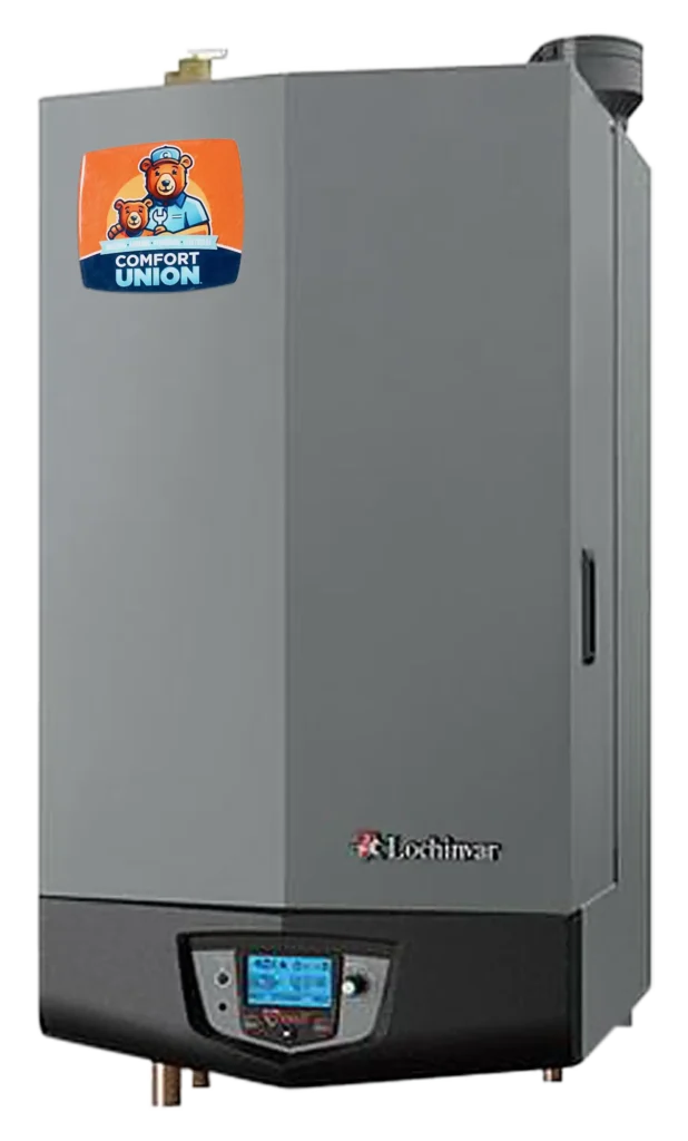 High efficiency boiler by Lochinvar installed by Comfort Union