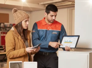 Calgary HVAC technician providing furnace repair estimate