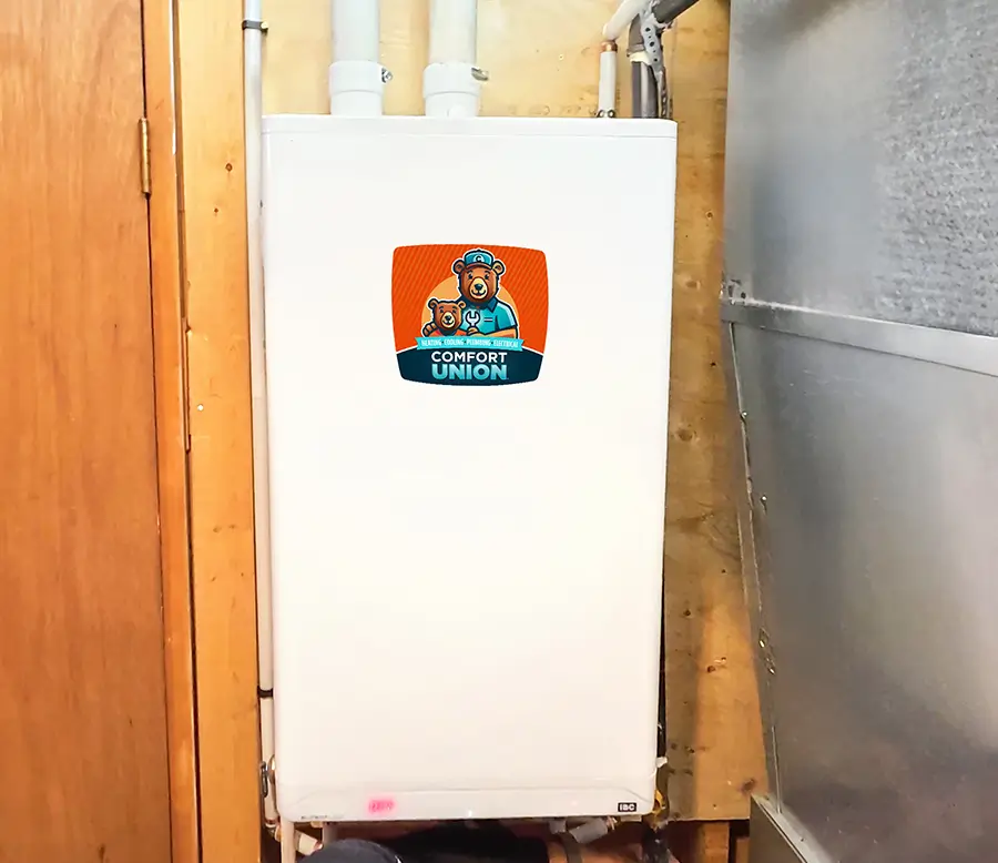 Combi boiler installation in a Calgary home by Comfort Union