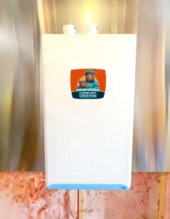 Calgary home heating upgrade with combi boiler installed by Comfort Union