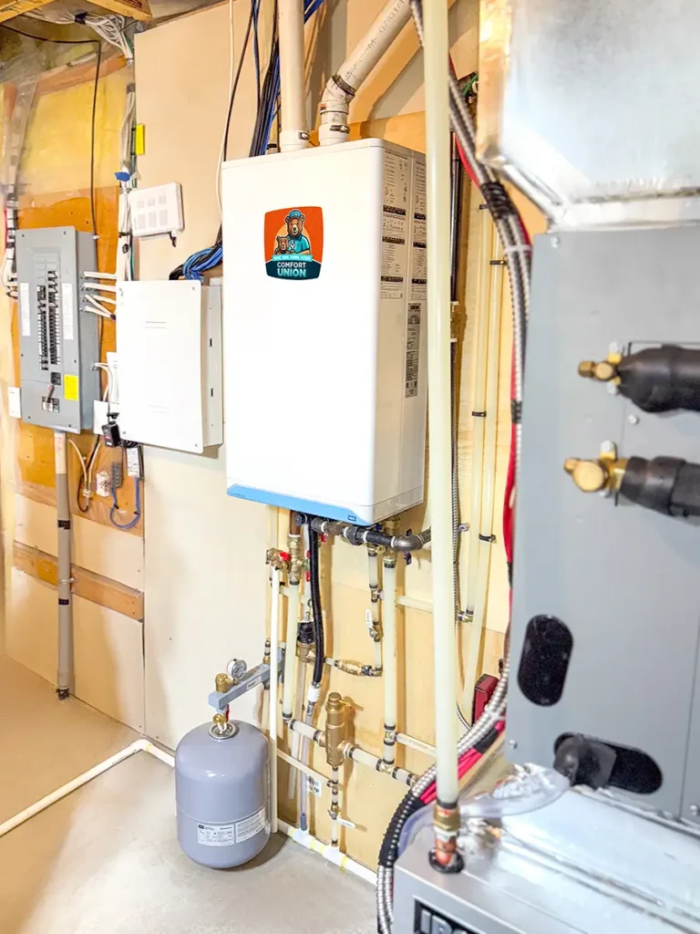 boiler installed by comfort union at calgary residence.