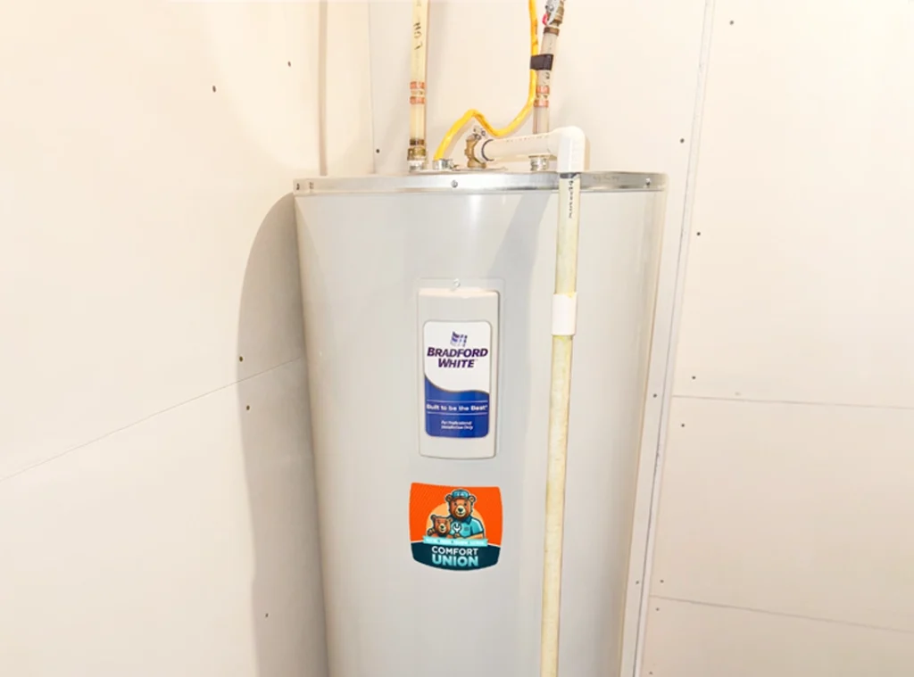 Bradford White Water Heater installed by comfort union