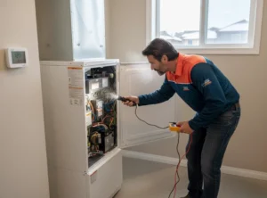 Furnace working hard during Calgary winter