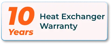 10 years heat exchanger warranty