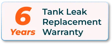6 years tank leak replacement warranty