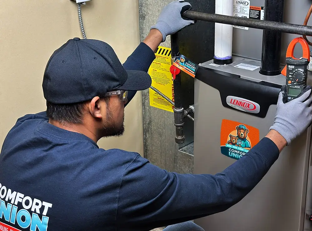 Furnace installation by Comfort Union in Calgary