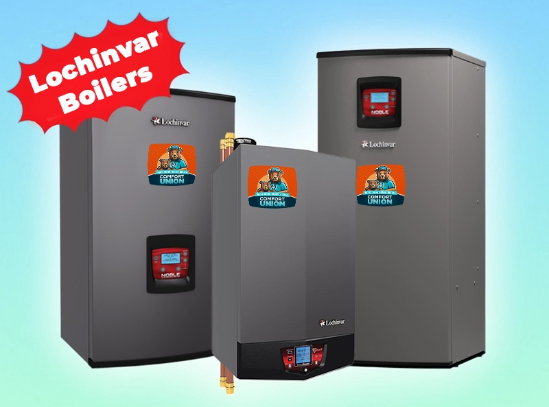 Lochinvar boiler installed by Comfort Union in a Calgary home for efficient winter heating