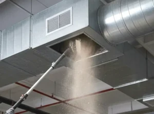 Professional duct cleaning service performed by Comfort Union technicians in a Calgary home