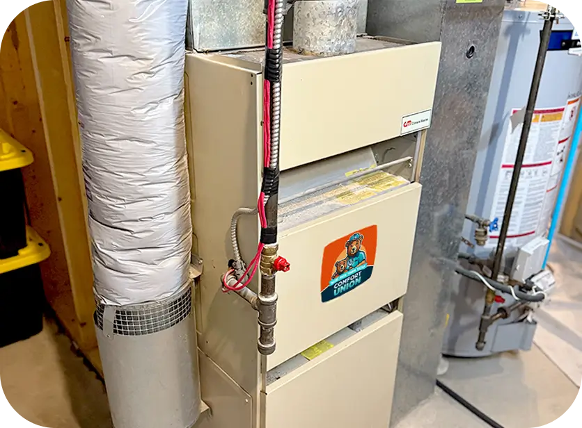 Furnace repair finalized and functioning properly in Calgary by Comfort Union