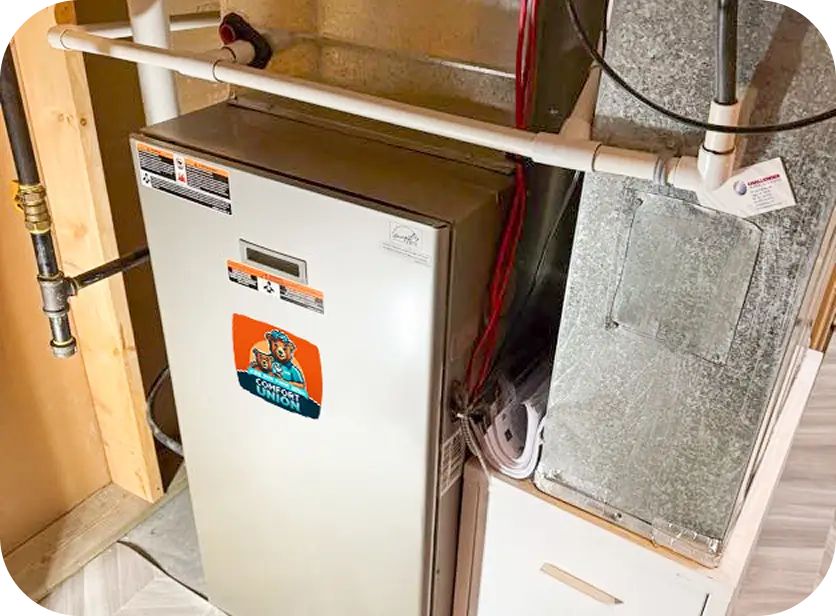 Finished furnace service restoring home comfort in Calgary by Comfort Union