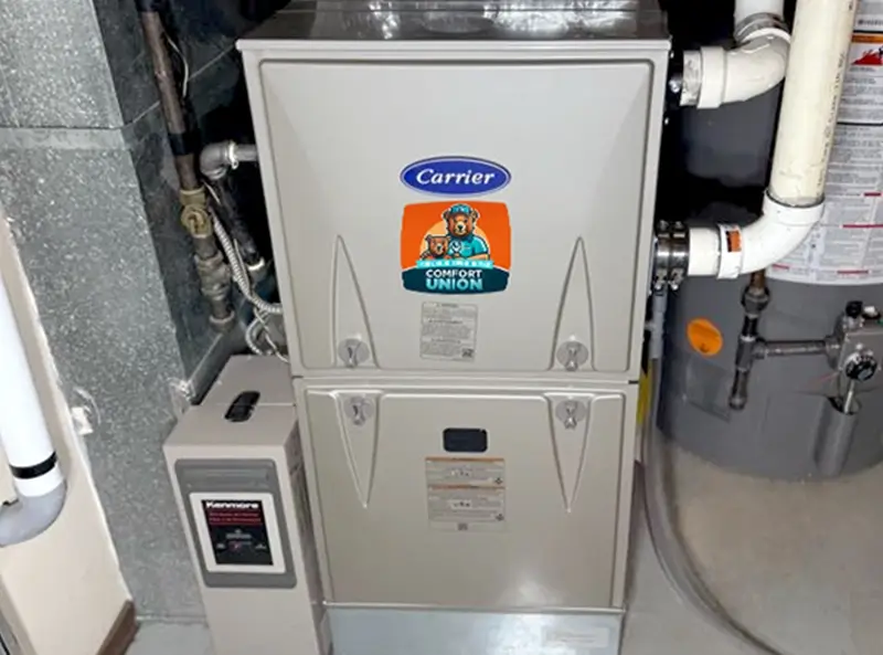Furnace Carrier installation by Comfort Union