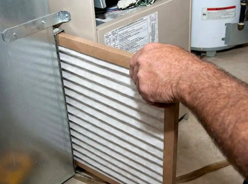 Technician Checking filter