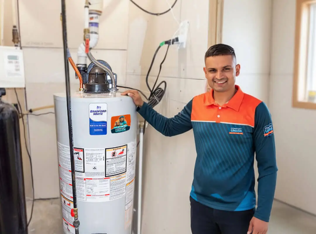 Bradford White water heater installed by Comfort Union