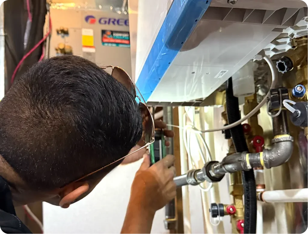 Professional boiler repair by Comfort Union technician in Calgary