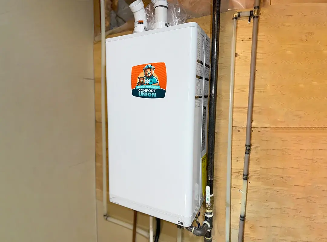 Upgraded tankless system after professional installation in Calgary