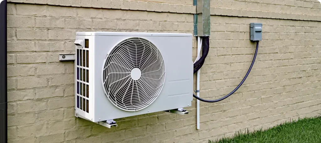 Ductless mini-split wall unit installed in Calgary home